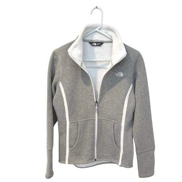 The North Face Banderitas Full Zip Lined Sweater Knit Fleece jacket Womens M - Picture 2 of 7